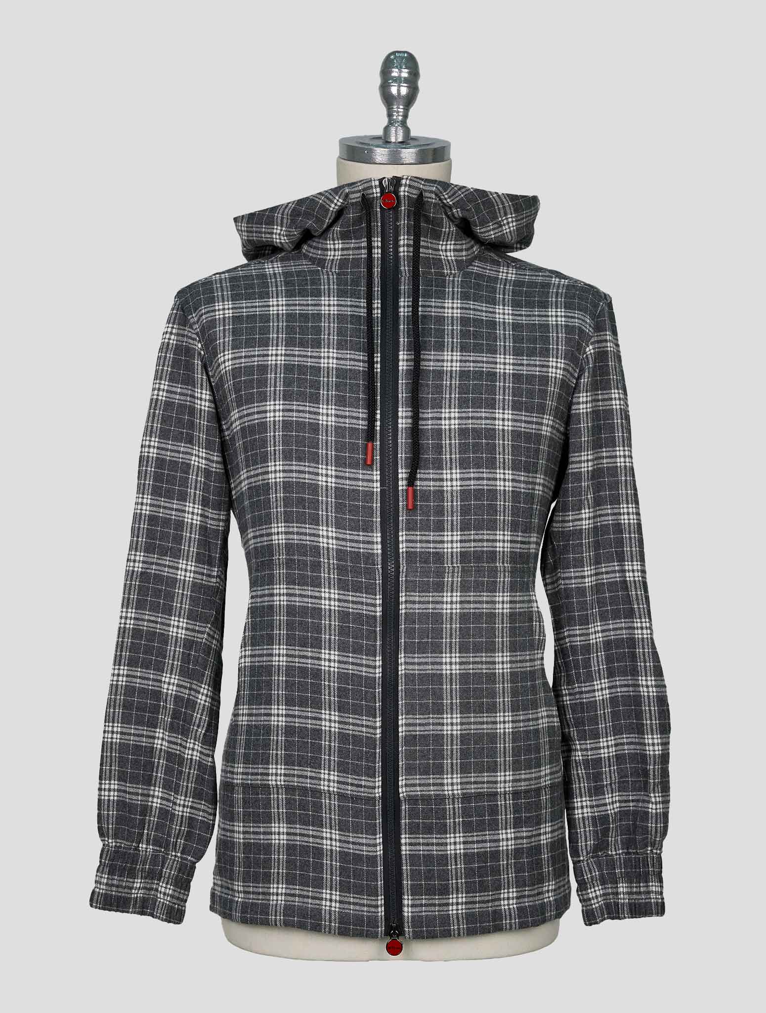 Kiton Gray White Cotton Shirt Umbi