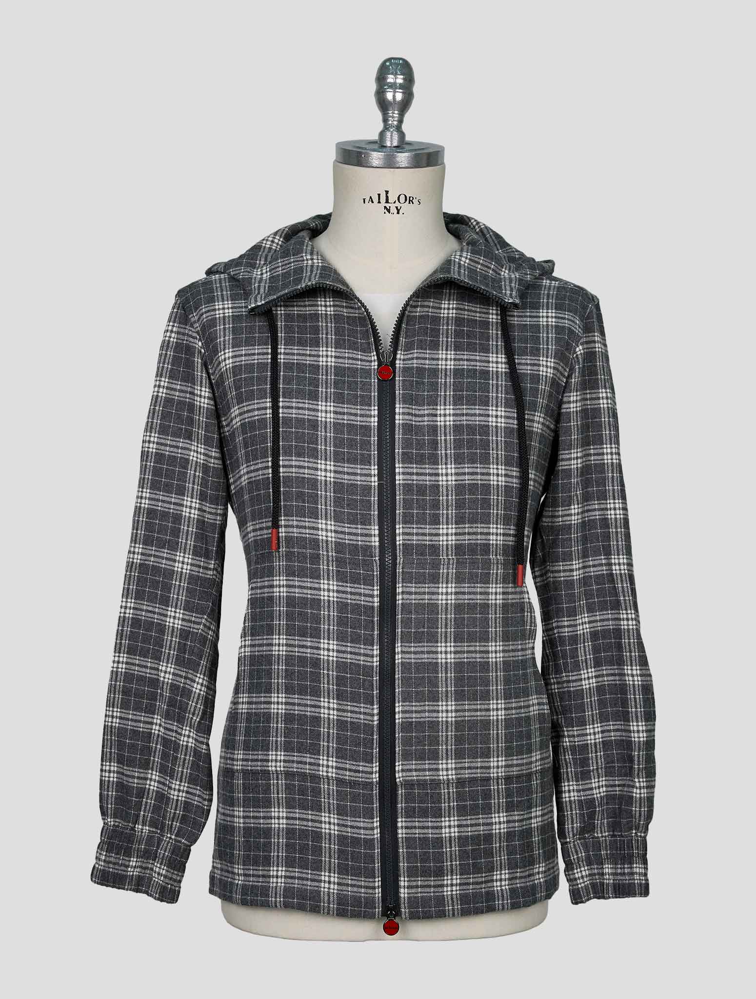 Kiton Gray White Cotton Shirt Umbi