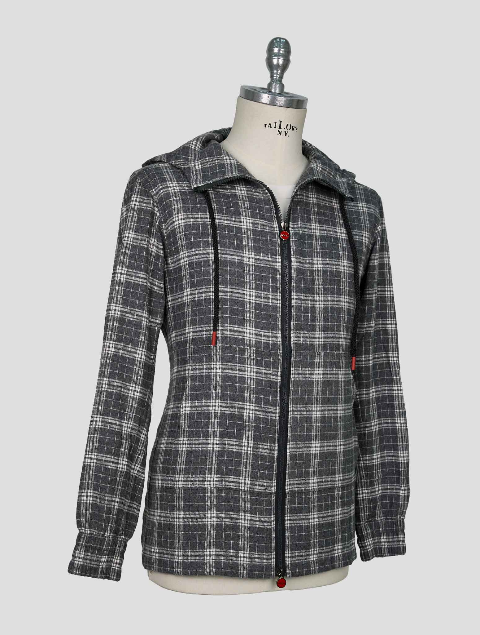 Kiton Gray White Cotton Shirt Umbi