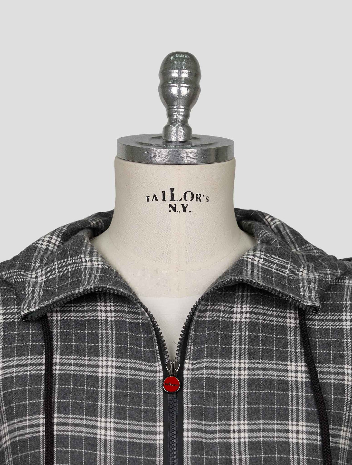 Kiton Gray White Cotton Shirt Umbi