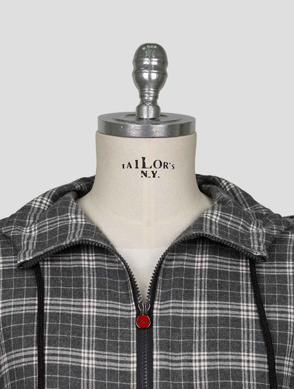 Kiton Gray White Cotton Shirt Umbi