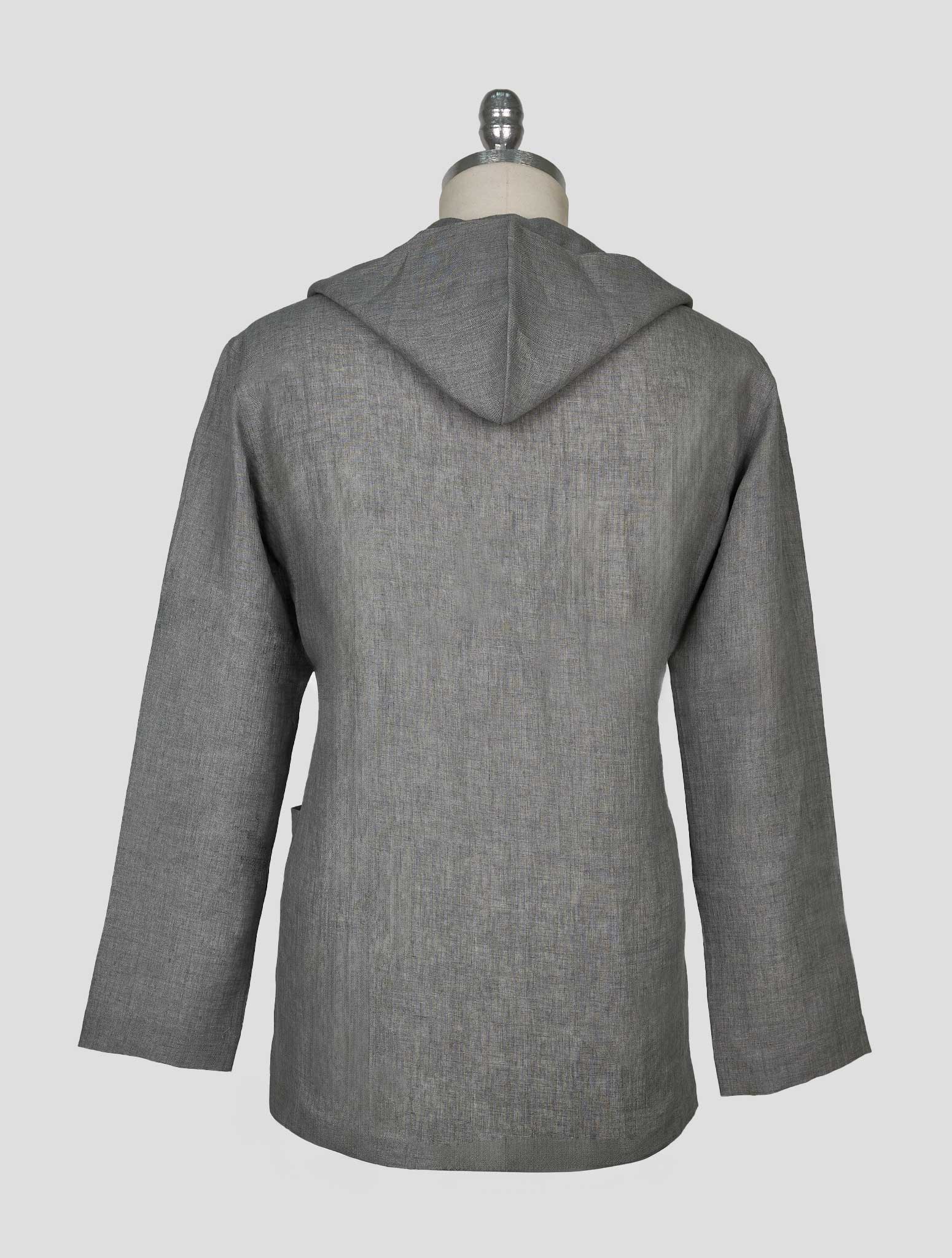 Kiton Gray Linen Overshirt Luca