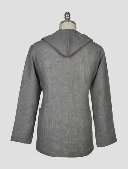 Kiton Gray Linen Overshirt Luca