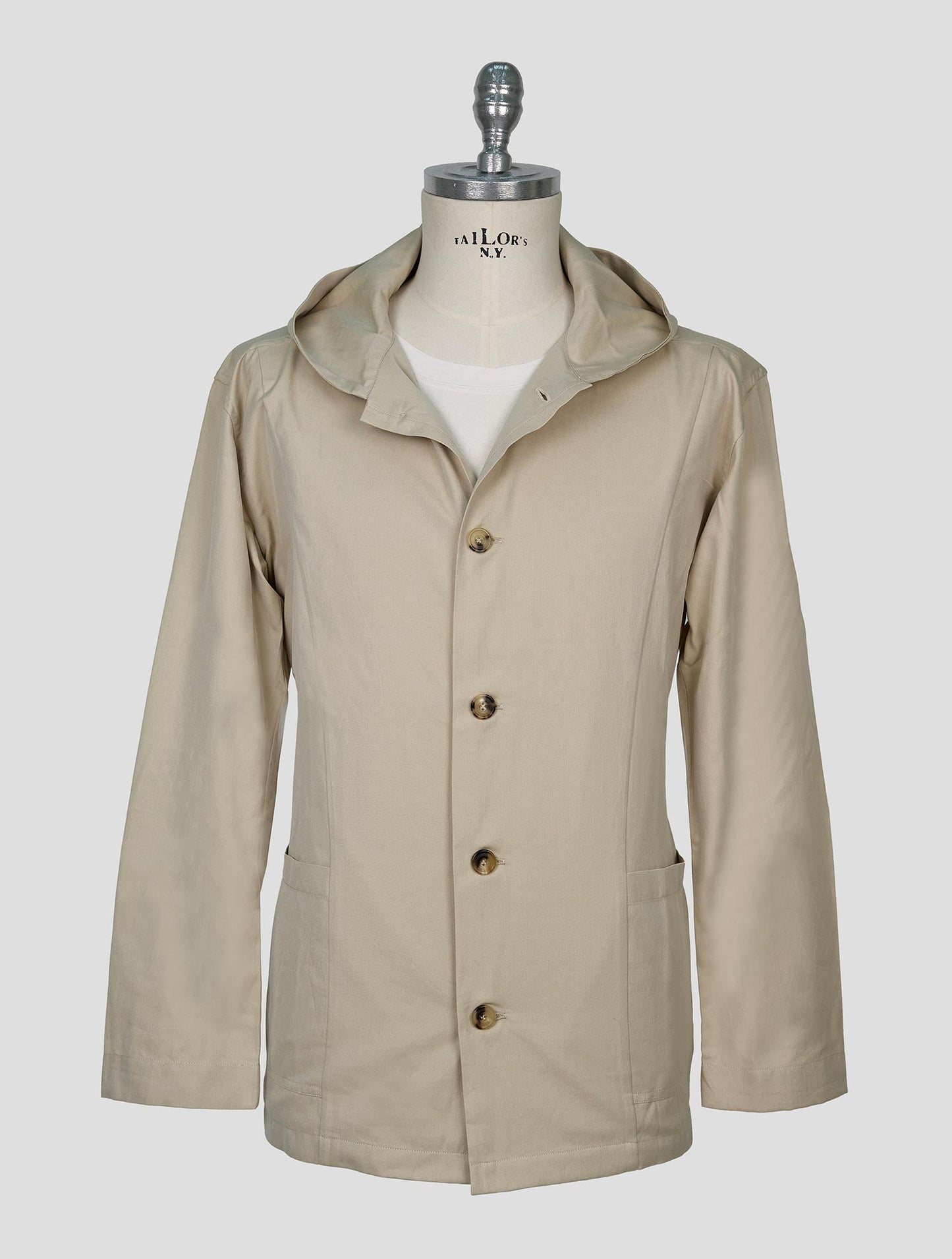 Kiton Beige Cotton Overshirt Luca