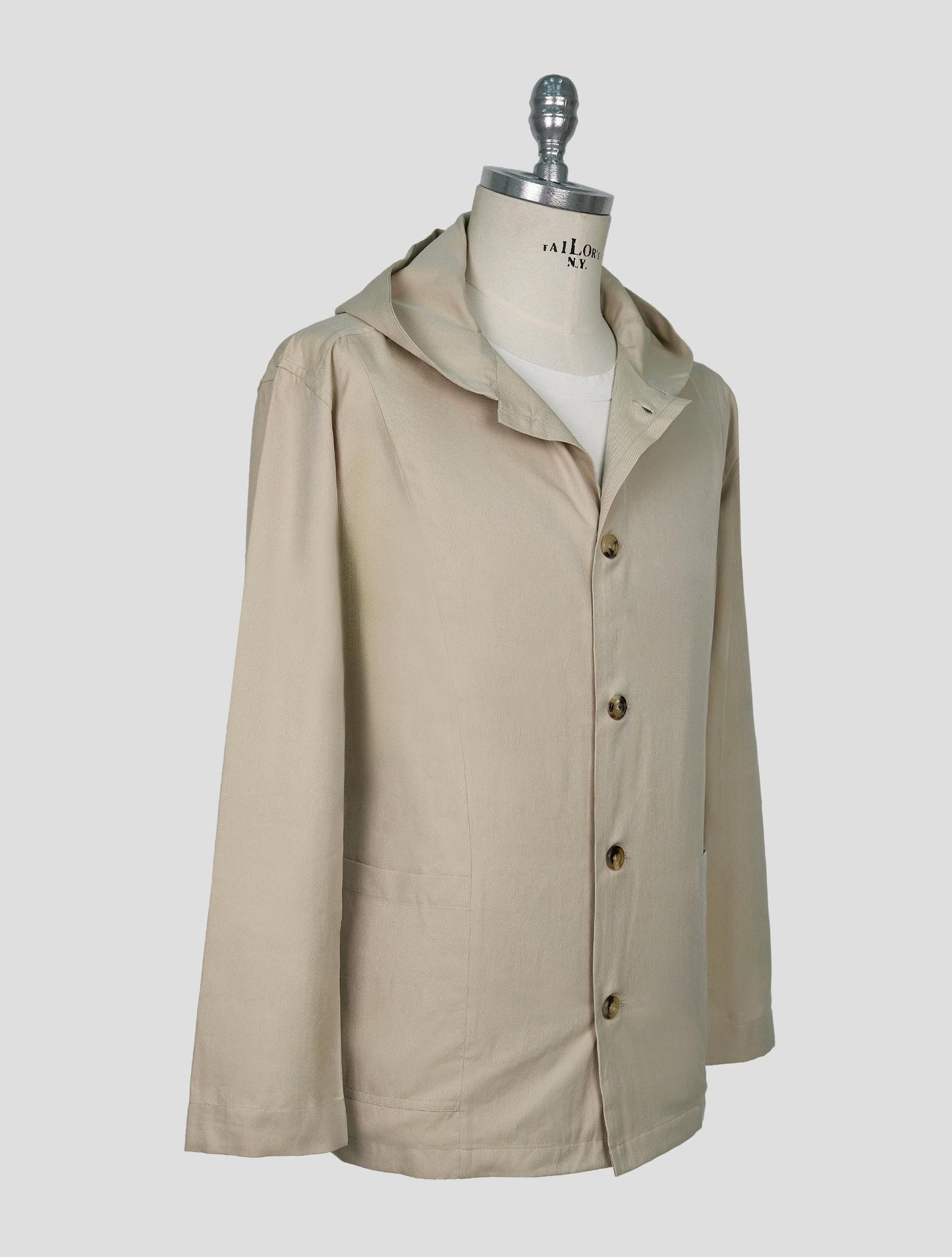 Kiton Beige Cotton Overshirt Luca
