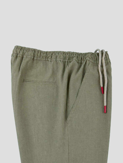 Kiton Brown Linen Pants