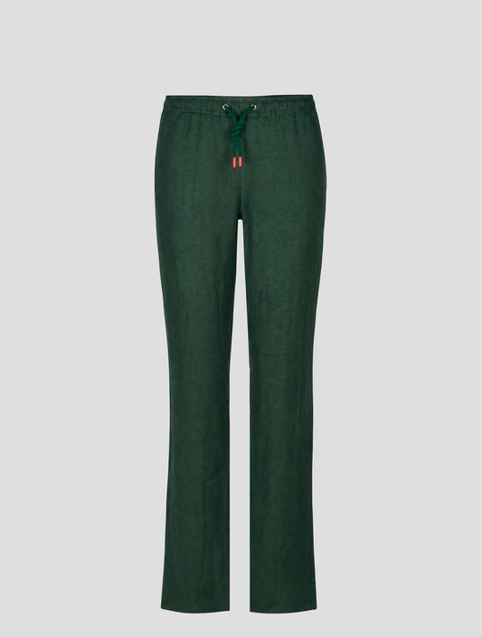 Kiton Green Linen Pants