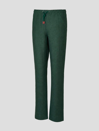 Kiton Green Linen Pants