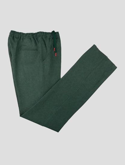 Kiton Green Linen Pants