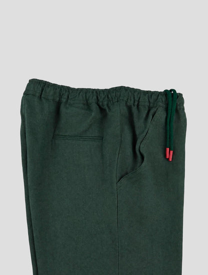 Kiton Green Linen Pants