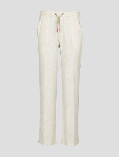 Kiton Beige Linen Pants