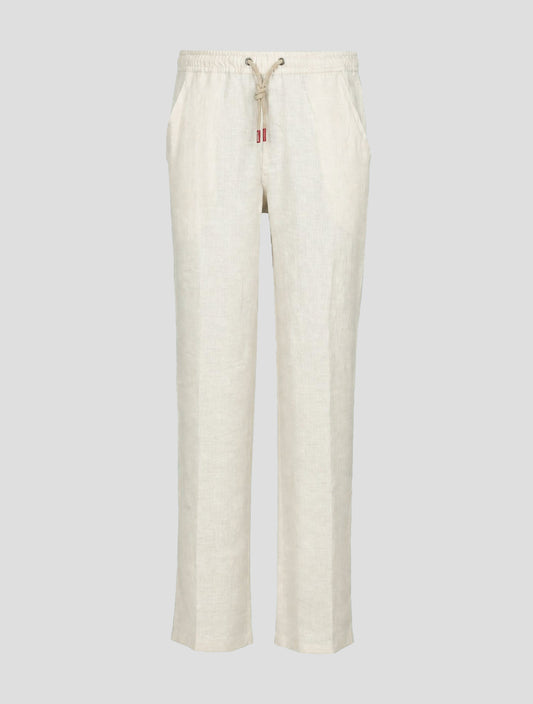 Kiton Beige Linen Pants