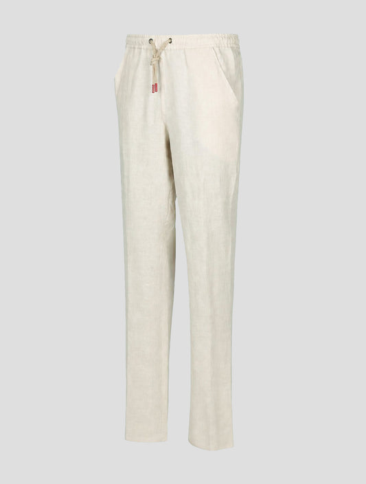 Kiton Beige Linen Pants