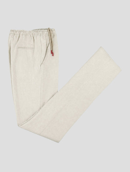 Kiton Beige Linen Pants