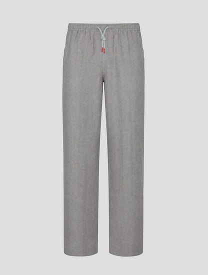 Kiton Gray Linen Pants
