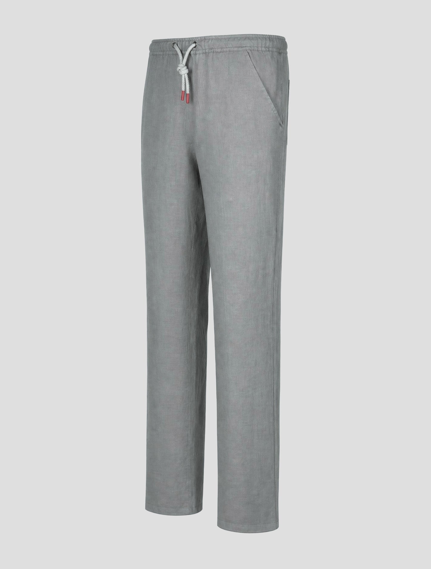 Kiton Gray Linen Pants