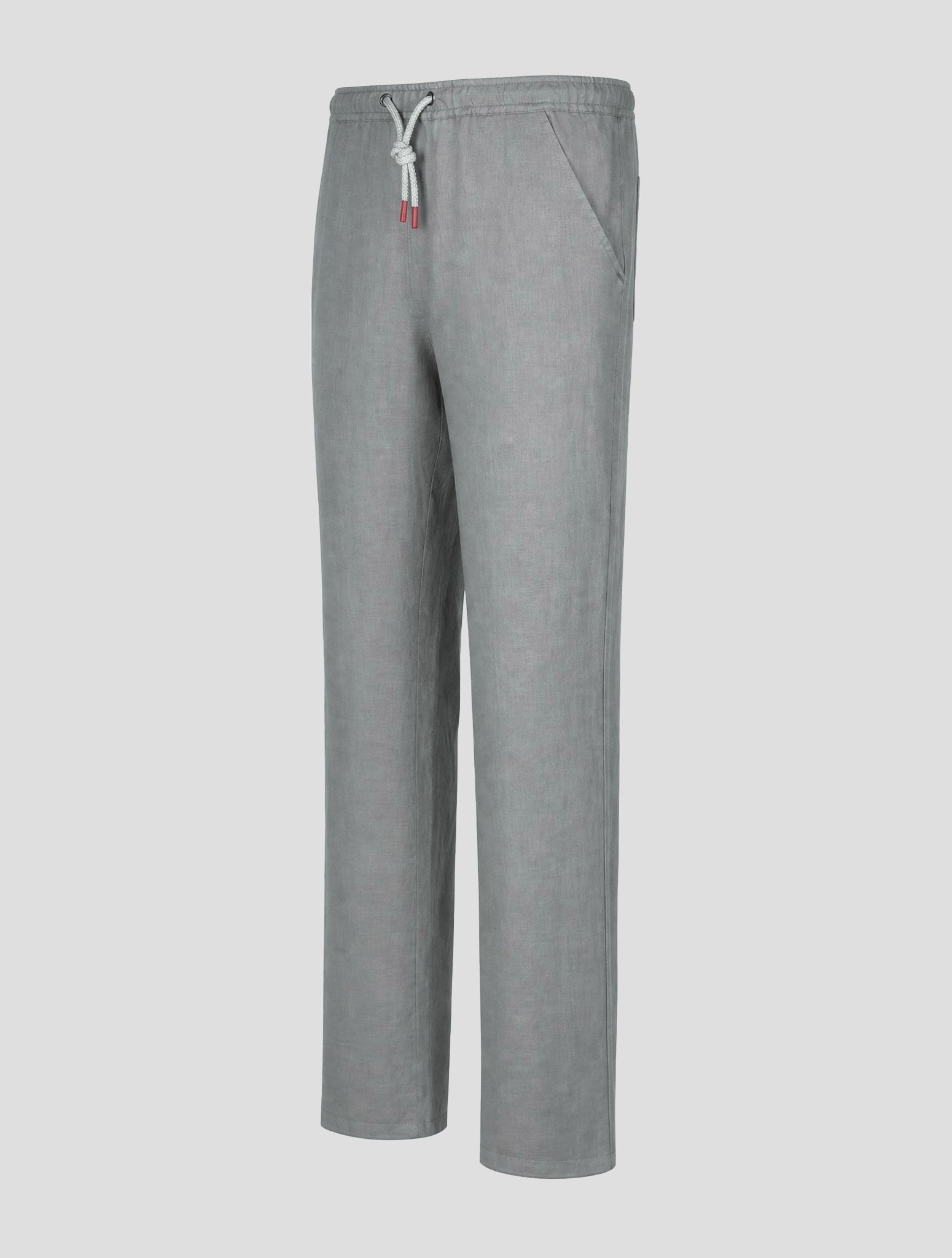 Kiton Gray Linen Pants