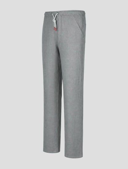 Kiton Gray Linen Pants