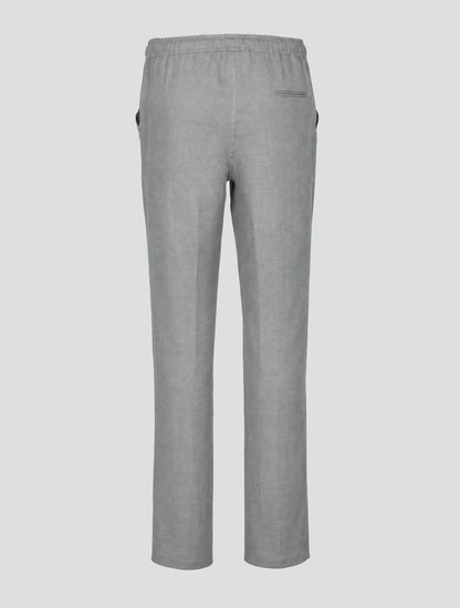 Kiton Gray Linen Pants