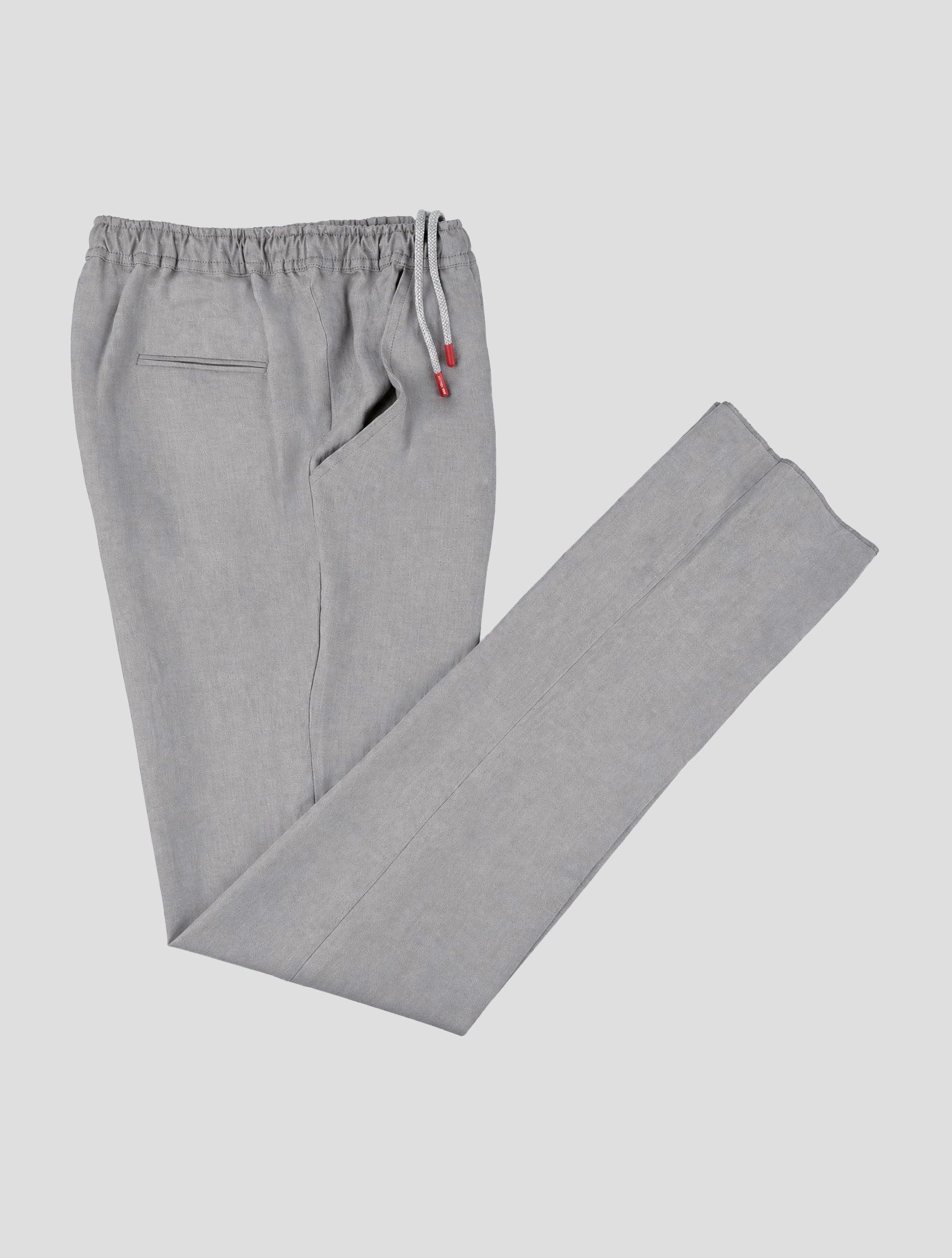 Kiton Gray Linen Pants