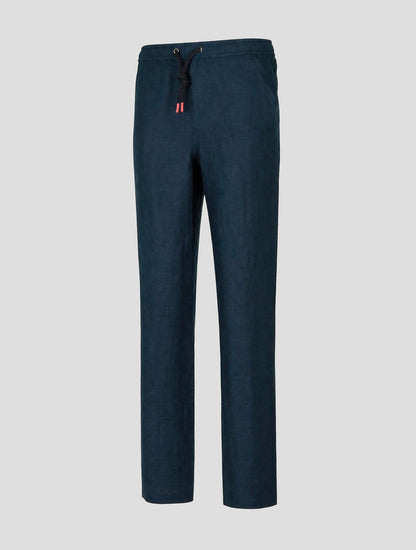 Kiton Blue Linen Pants