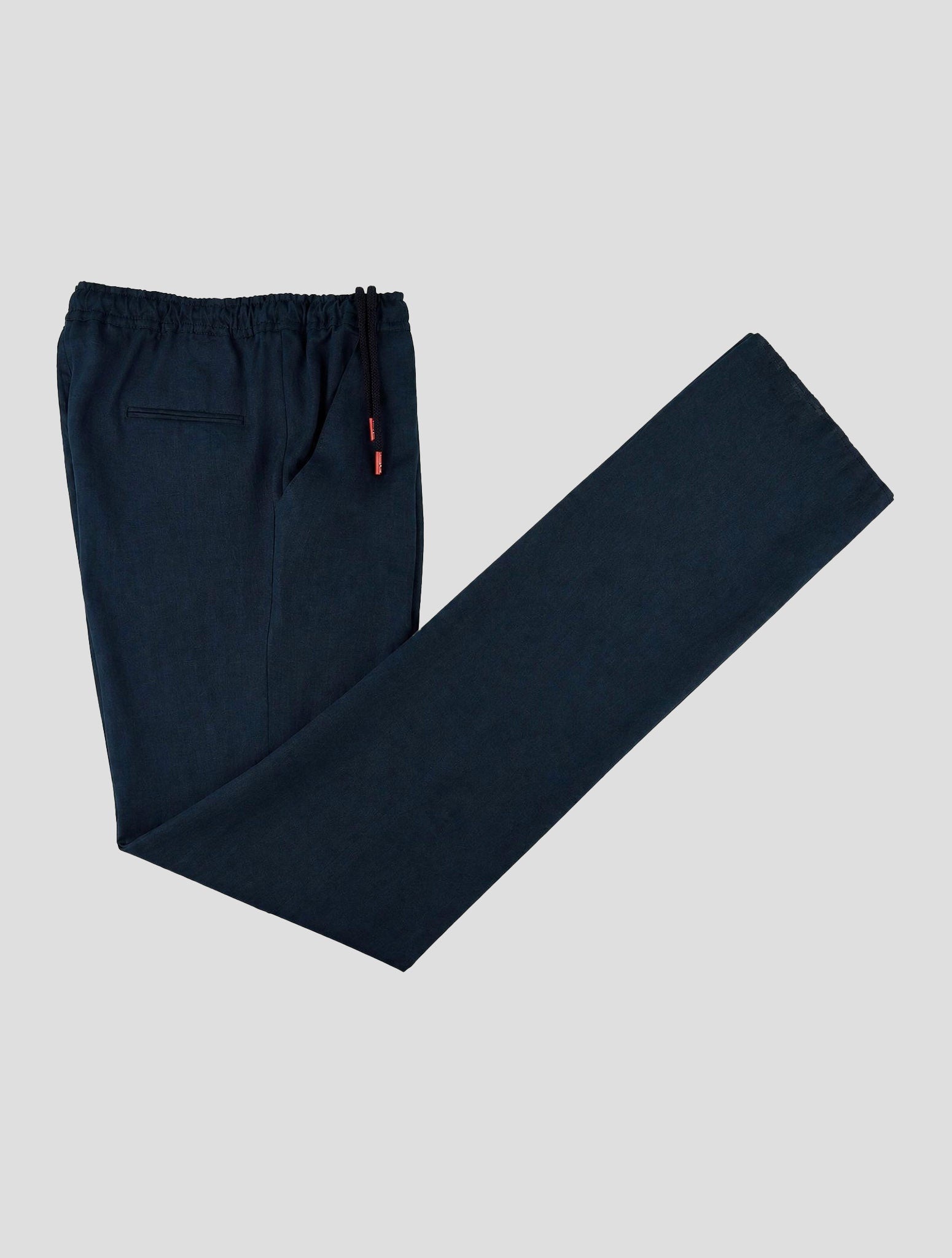 Kiton Blue Linen Pants
