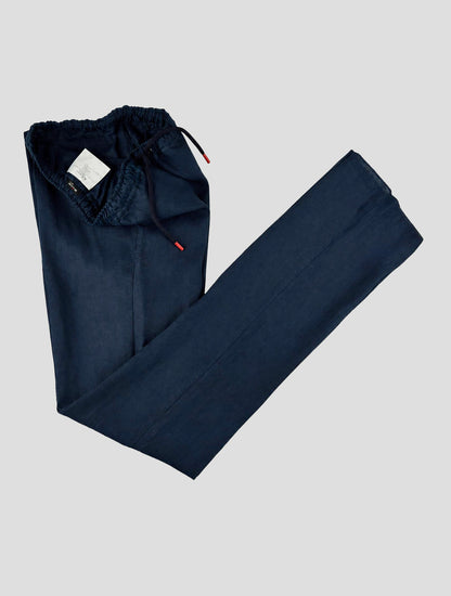 Kiton Blue Linen Pants