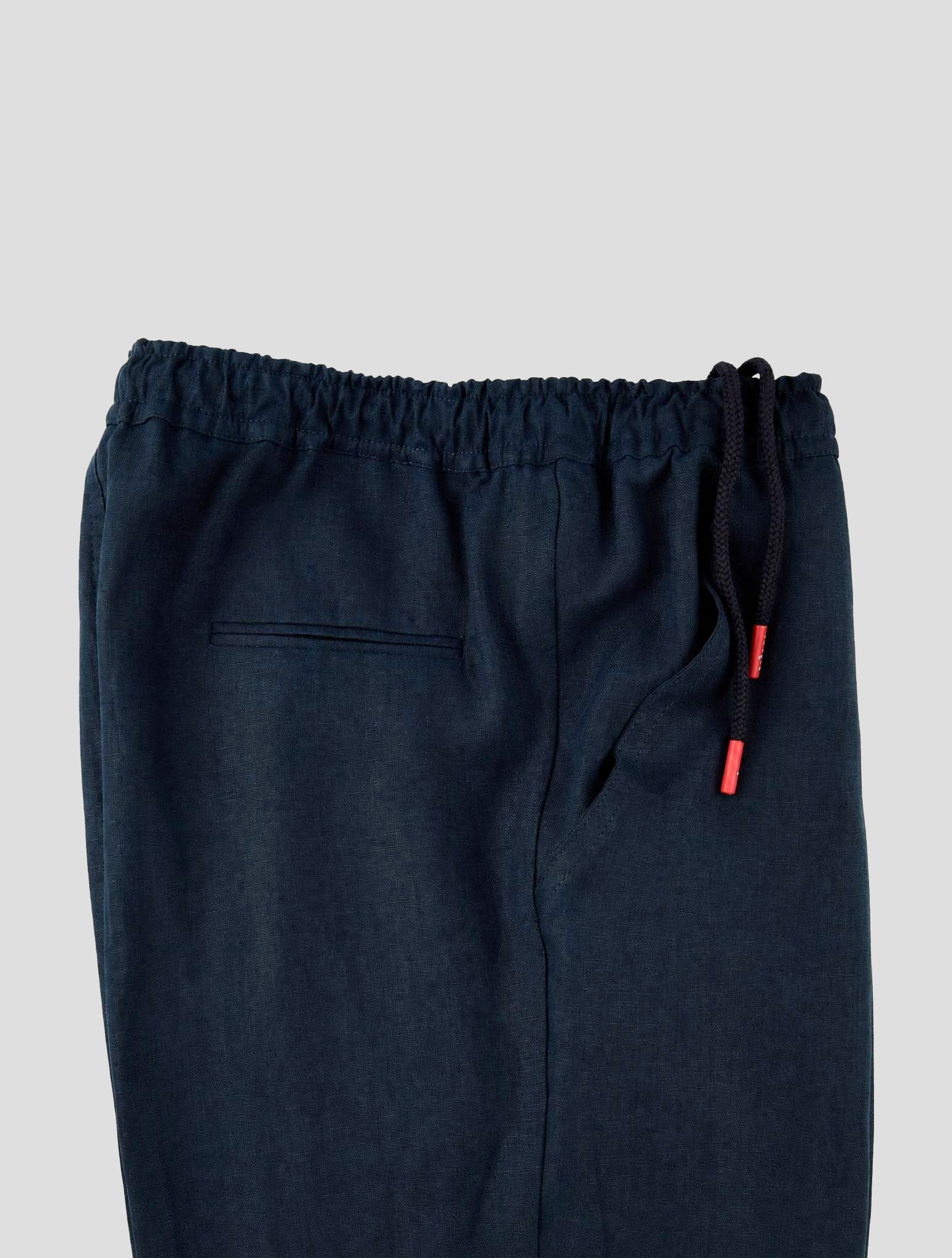 Kiton Blue Linen Pants