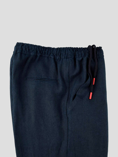 Kiton Blue Linen Pants