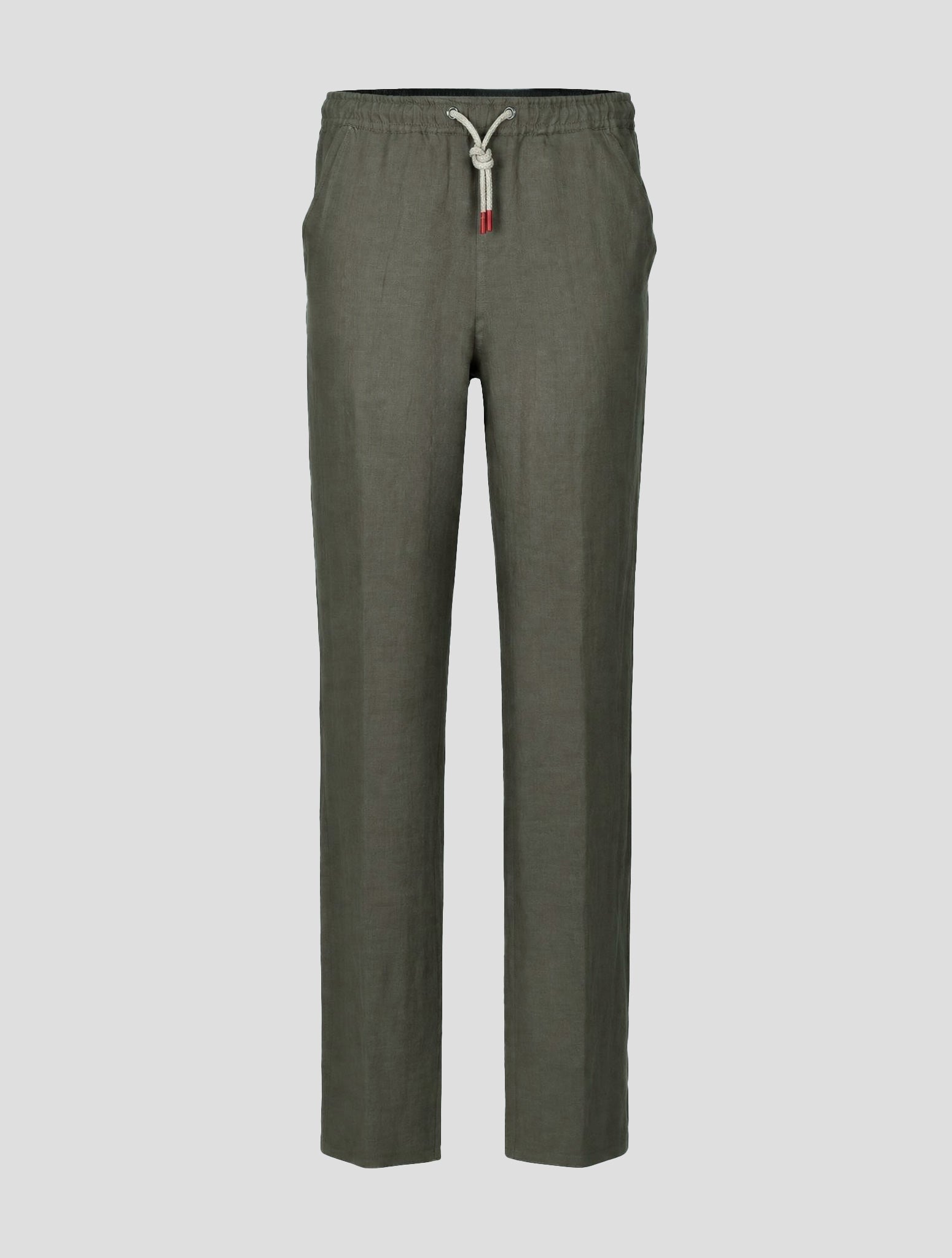 Kiton Light Green Linen Pants