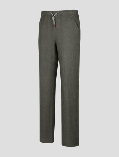 Kiton Light Green Linen Pants
