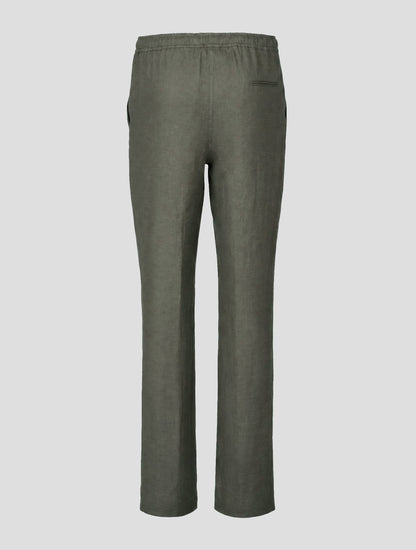 Kiton Light Green Linen Pants