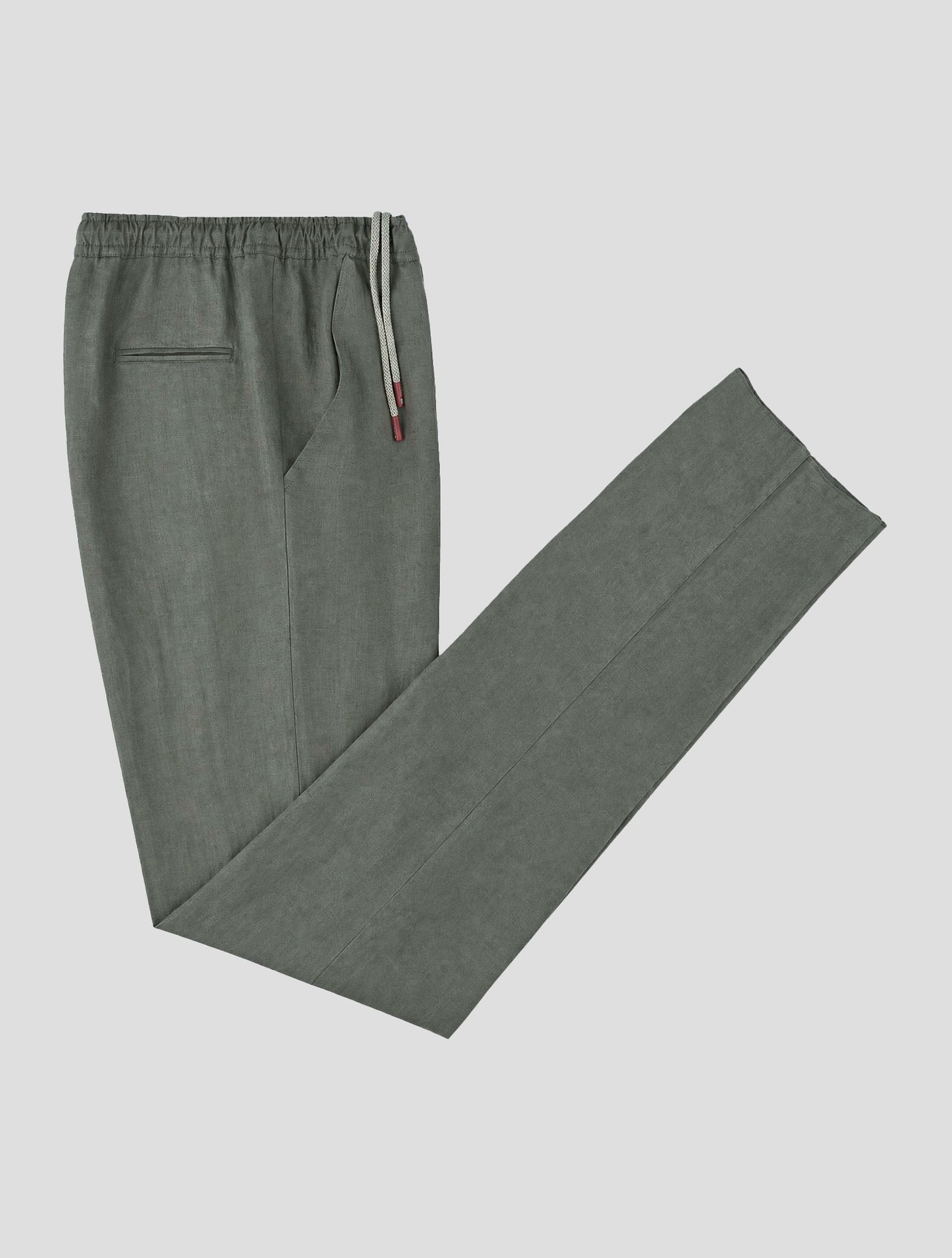 Kiton Light Green Linen Pants