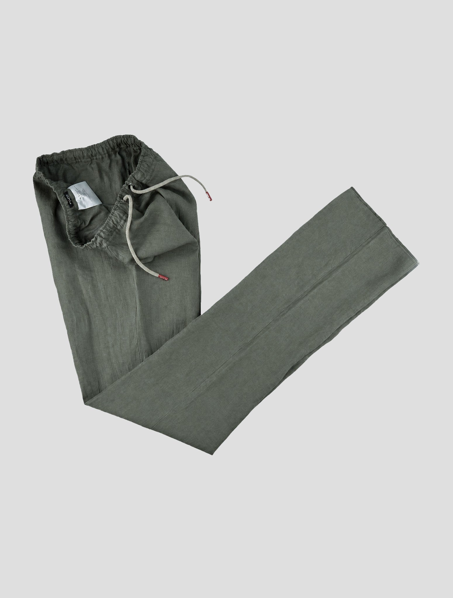 Kiton Light Green Linen Pants