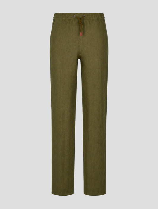Kiton Green Linen Pants