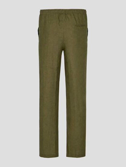 Kiton Green Linen Pants