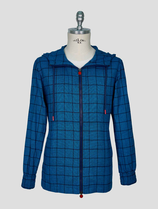 Kiton Blue Cotton Shirt Umbi