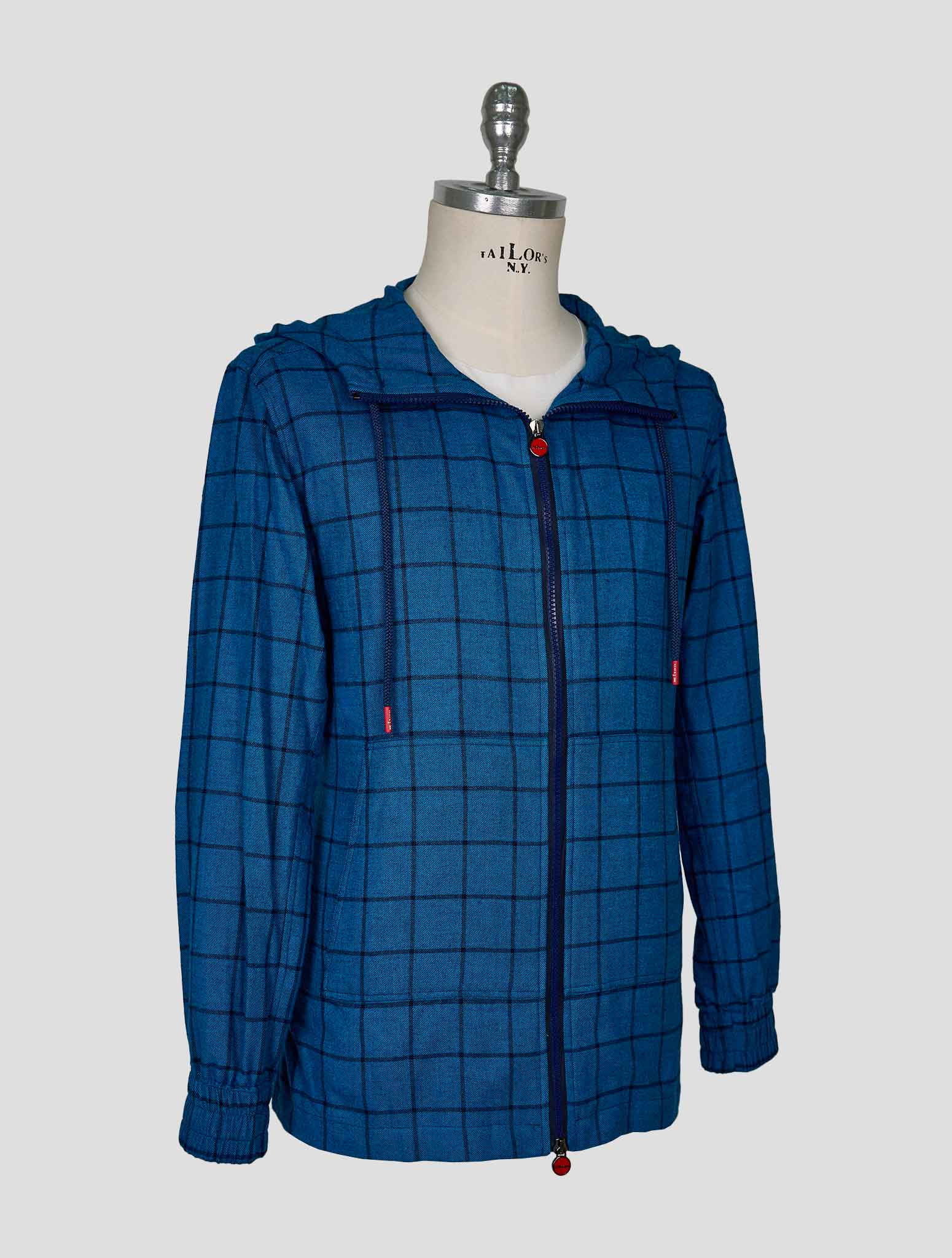 Kiton Blue Cotton Shirt Umbi