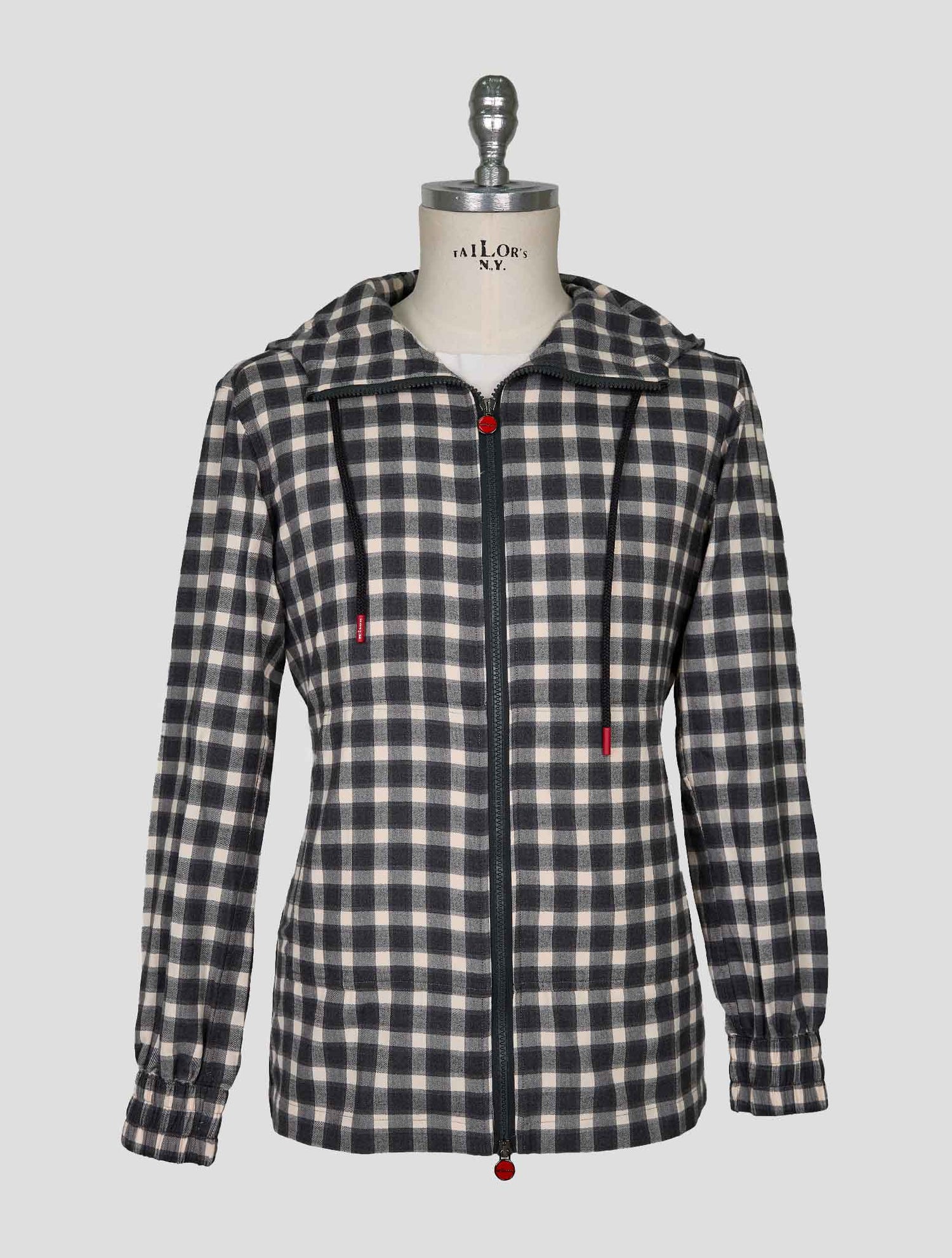 Kiton White Gray Cotton Shirt Umbi