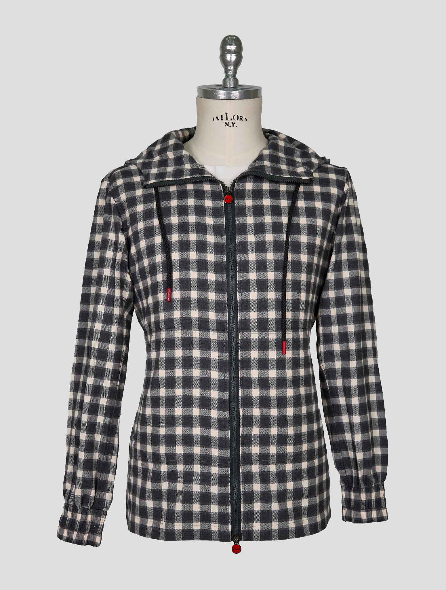 Kiton White Gray Cotton Shirt Umbi