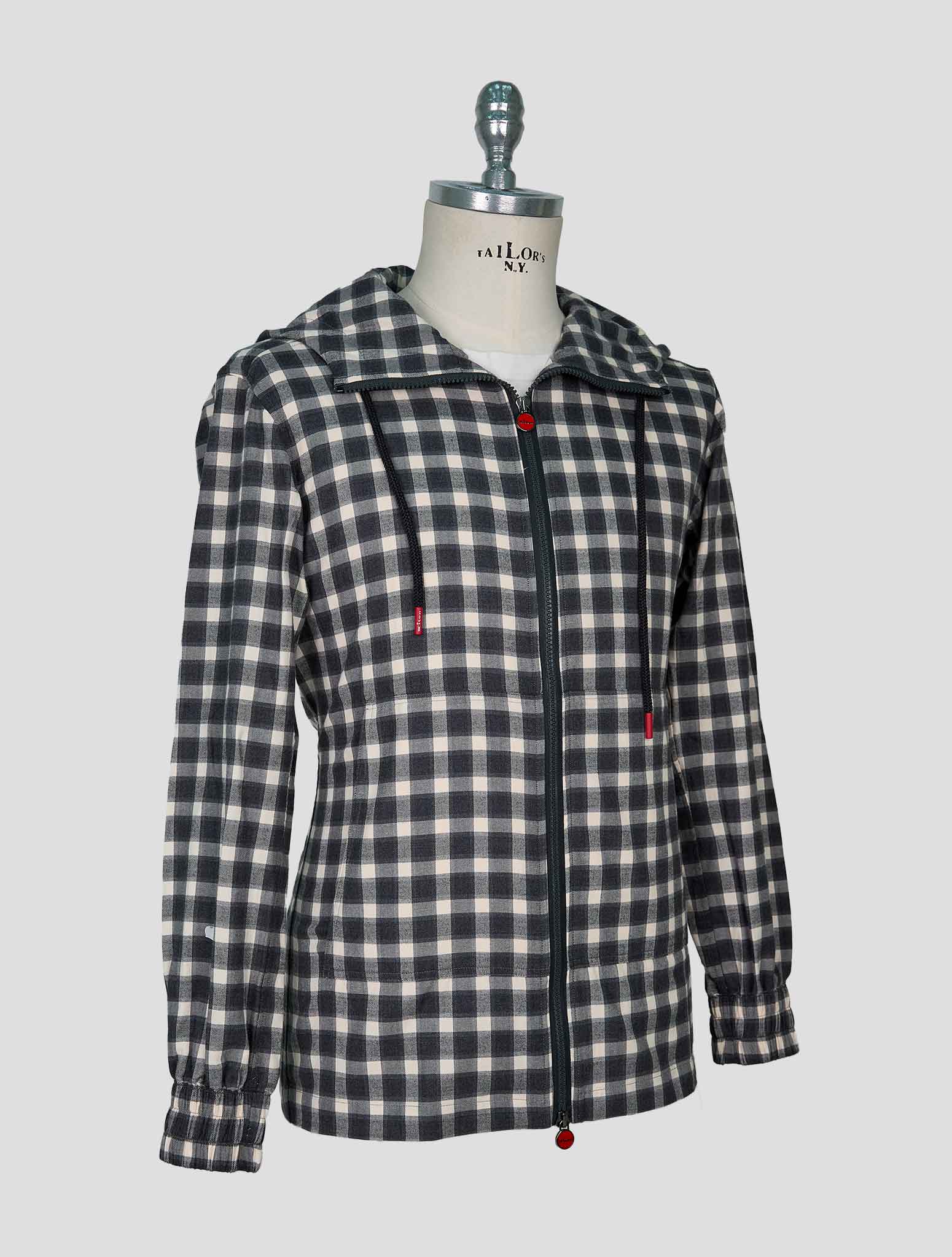 Kiton White Gray Cotton Shirt Umbi