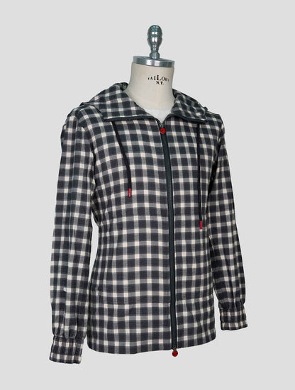 Kiton White Gray Cotton Shirt Umbi