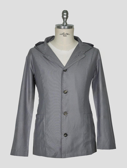 Kiton Gray Cotton Silk Shirt Luca
