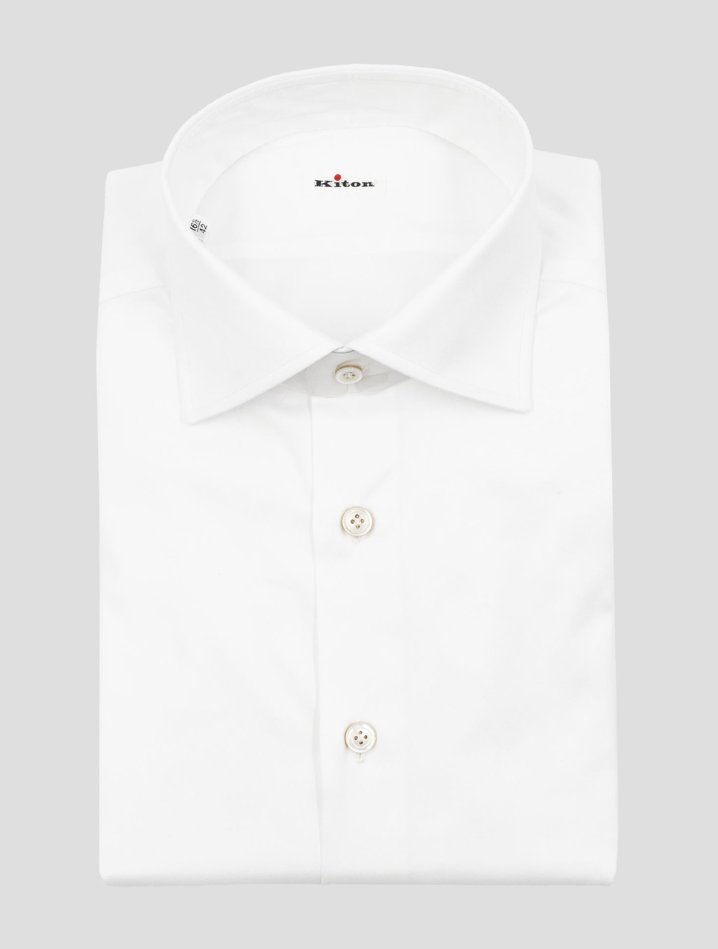 Kiton White Cotton Shirt