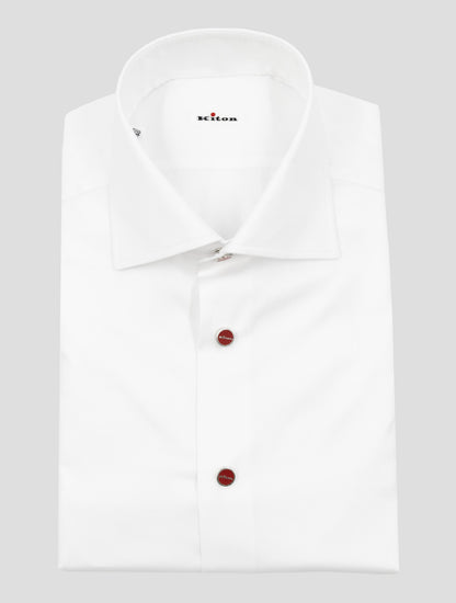 Kiton White Cotton Shirt