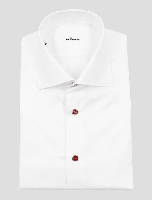 Kiton White Cotton Shirt