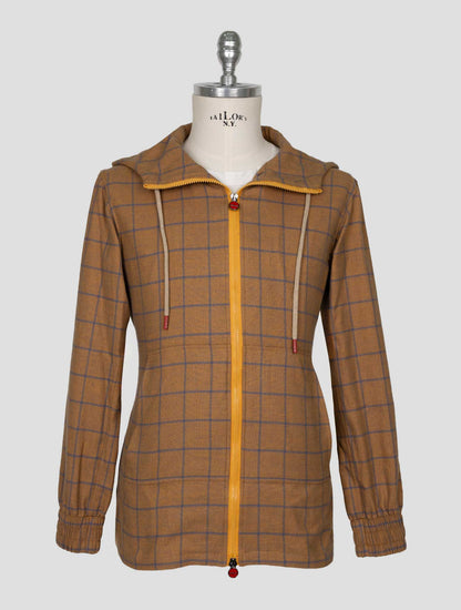 Kiton brown Blue Cotton Shirt Umbi