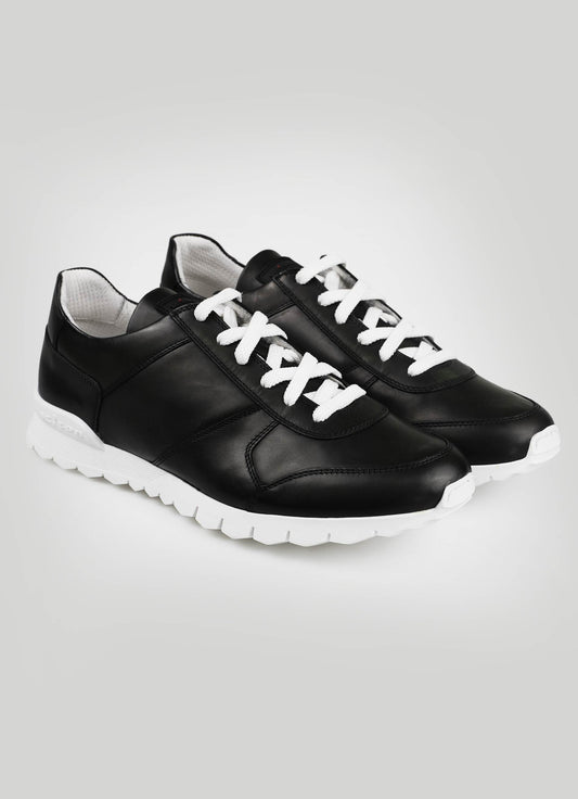Kiton Black Leather Sneakers