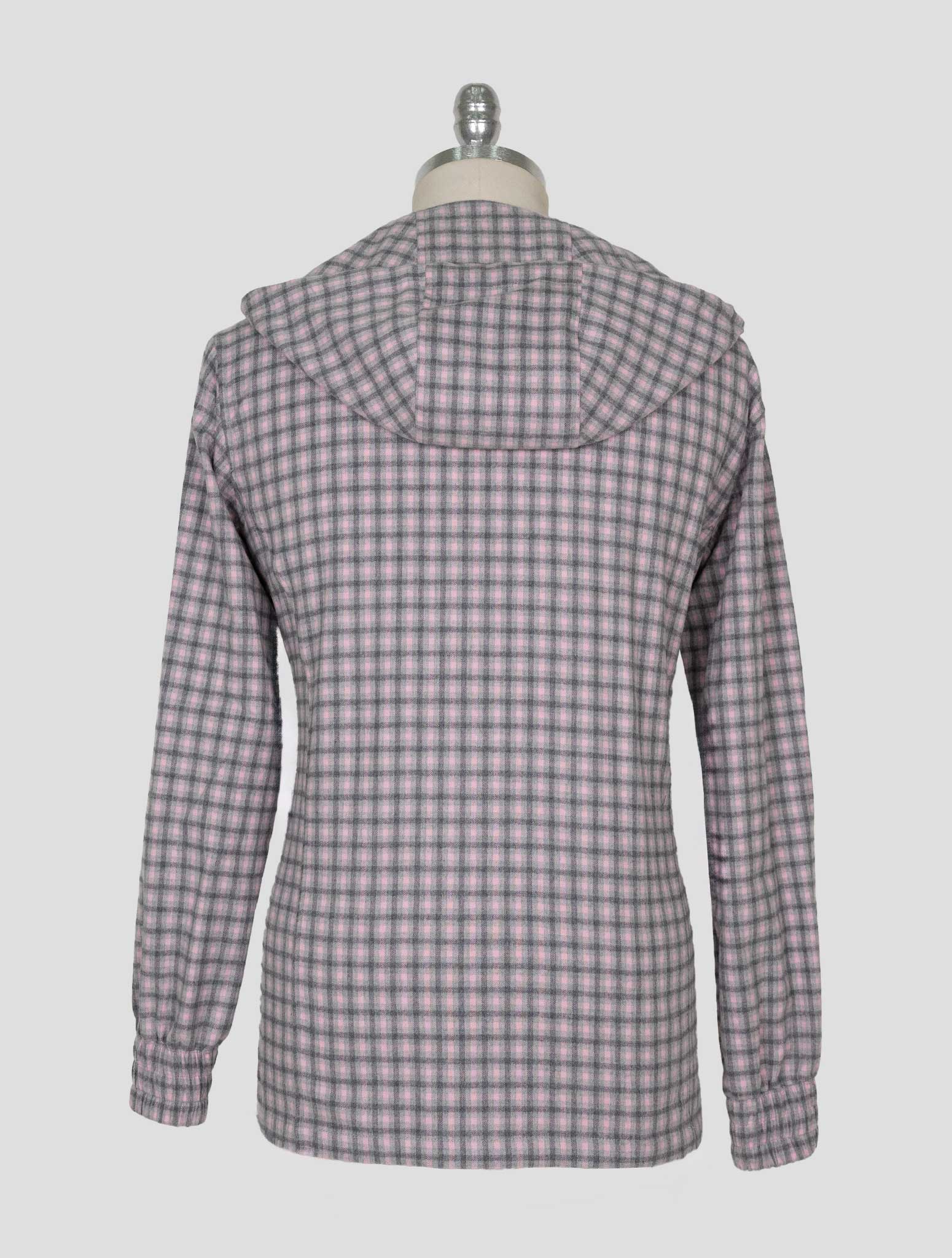 Kiton Gray Pink Cotton Shirt Umbi