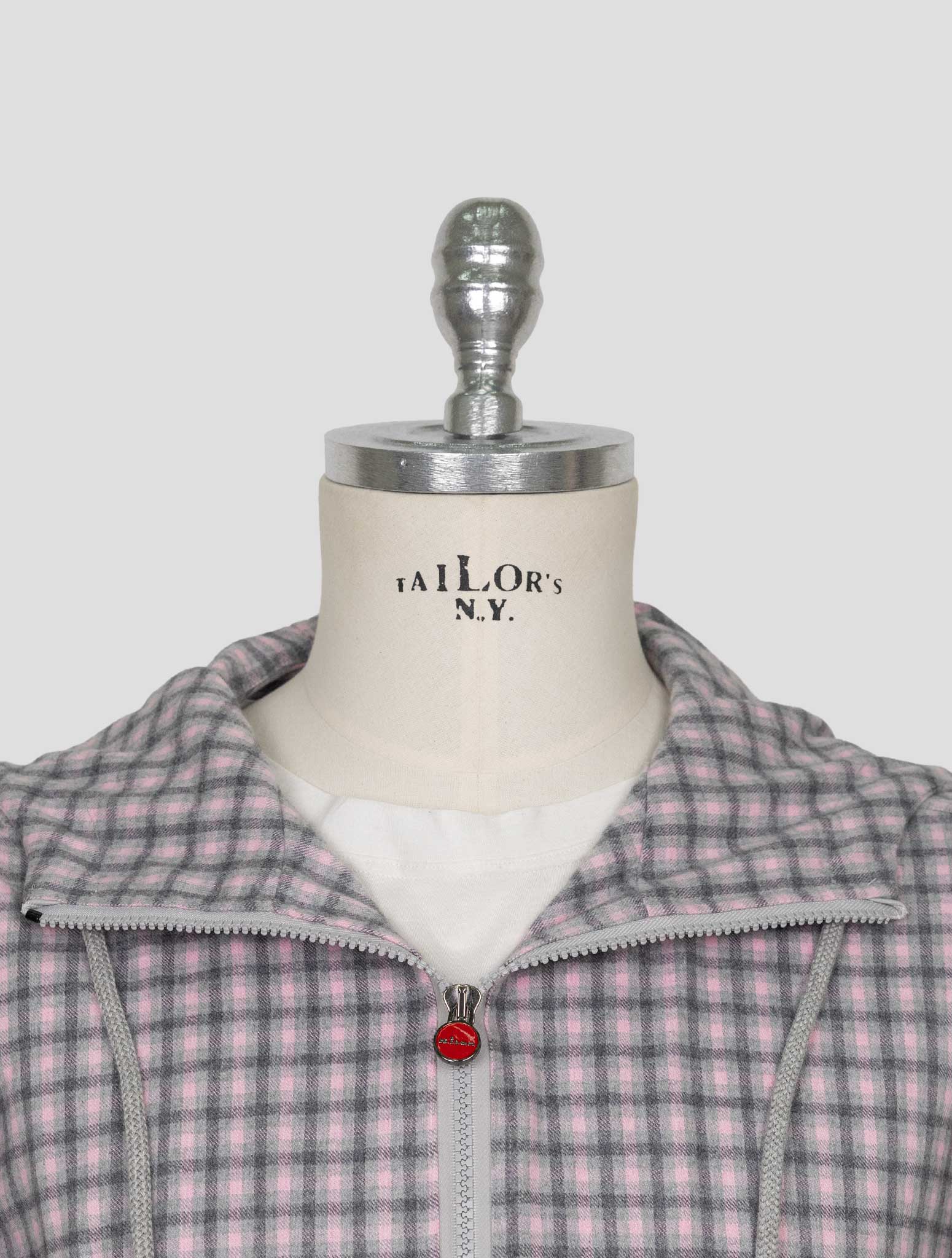 Kiton Gray Pink Cotton Shirt Umbi